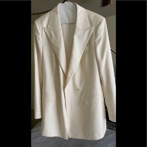 Suistudio wool cameron blazer jacket off white size 10
